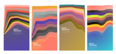 Yaz koleksiyonları için vektör renkli sıvı ve akışkan arkaplan