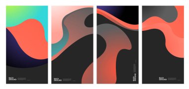 Yaz koleksiyonları için vektör renkli sıvı ve akışkan arkaplan