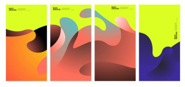 Yaz koleksiyonları için vektör renkli sıvı ve akışkan arkaplan