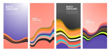 Yaz koleksiyonları için vektör renkli sıvı ve akışkan arkaplan