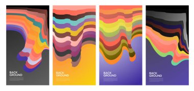 Yaz koleksiyonları için vektör renkli sıvı ve akışkan arkaplan