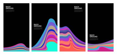 Yaz koleksiyonları için vektör renkli sıvı ve akışkan arkaplan