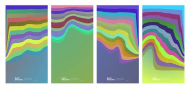 Yaz koleksiyonları için vektör renkli sıvı ve akışkan arkaplan