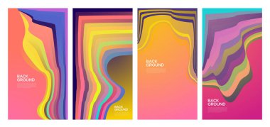 Yaz koleksiyonları için vektör renkli sıvı ve akışkan arkaplan