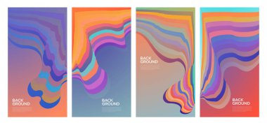 Yaz koleksiyonları için vektör renkli sıvı ve akışkan arkaplan