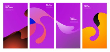 Yaz koleksiyonları için vektör renkli sıvı ve akışkan arkaplan