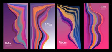 Yaz koleksiyonları için vektör renkli sıvı ve akışkan arkaplan