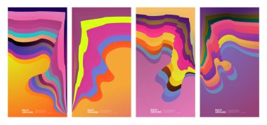 Yaz koleksiyonları için vektör renkli sıvı ve akışkan arkaplan