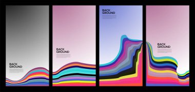 Yaz koleksiyonları için vektör renkli sıvı ve akışkan arkaplan