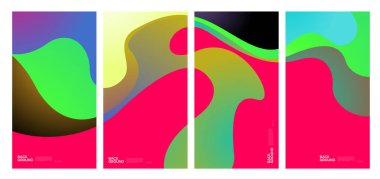 Yaz koleksiyonları için vektör renkli sıvı ve akışkan arkaplan