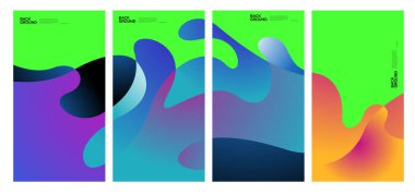 Yaz koleksiyonları için vektör renkli sıvı ve akışkan arkaplan