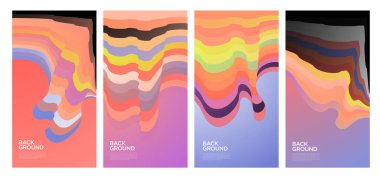 Yaz koleksiyonları için vektör renkli sıvı ve akışkan arkaplan