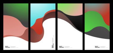 Yaz koleksiyonları için vektör renkli sıvı ve akışkan arkaplan