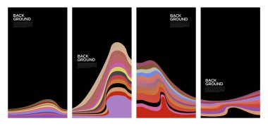 Yaz koleksiyonları için vektör renkli sıvı ve akışkan arkaplan