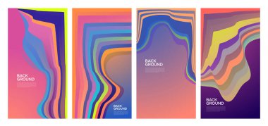 Yaz koleksiyonları için vektör renkli sıvı ve akışkan arkaplan