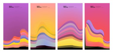 Yaz koleksiyonları için vektör renkli sıvı ve akışkan arkaplan