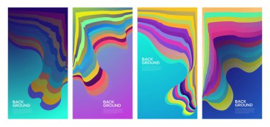 Yaz koleksiyonları için vektör renkli sıvı ve akışkan arkaplan