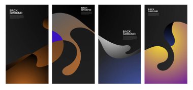 Yaz koleksiyonları için vektör renkli sıvı ve akışkan arkaplan