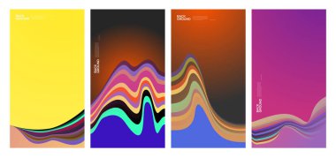 Yaz koleksiyonları için vektör renkli sıvı ve akışkan arkaplan