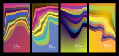 Yaz koleksiyonları için vektör renkli sıvı ve akışkan arkaplan