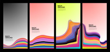 Yaz koleksiyonları için vektör renkli sıvı ve akışkan arkaplan