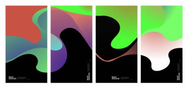 Yaz koleksiyonları için vektör renkli sıvı ve akışkan arkaplan