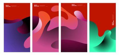 Yaz koleksiyonları için vektör renkli sıvı ve akışkan arkaplan