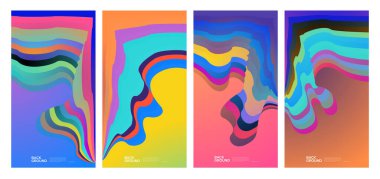 Yaz koleksiyonları için vektör renkli sıvı ve akışkan arkaplan