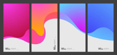 Yaz koleksiyonları için vektör renkli sıvı ve akışkan arkaplan