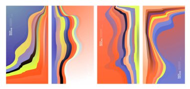 Yaz koleksiyonları için vektör renkli sıvı ve akışkan arkaplan