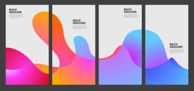 Yaz koleksiyonları için vektör renkli sıvı ve akışkan arkaplan