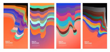 Yaz koleksiyonları için vektör renkli sıvı ve akışkan arkaplan