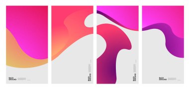 Yaz koleksiyonları için vektör renkli sıvı ve akışkan arkaplan