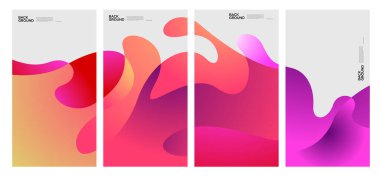 Yaz koleksiyonları için vektör renkli sıvı ve akışkan arkaplan