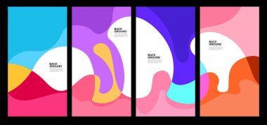 Yaz koleksiyonları için vektör renkli sıvı ve akışkan arkaplan