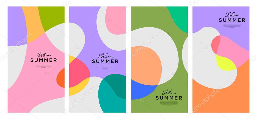 Vector Colorful liquid and fluid background for summer collections