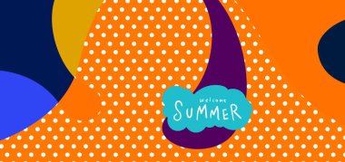 Yaz pankartları için renkli soyut eğri ve akışkan arkaplan