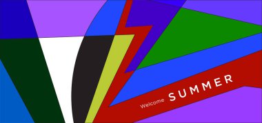 Colorful abstract geometric background for summer banner