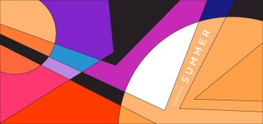 Colorful abstract geometric background for summer banner