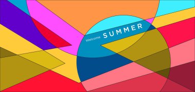 Colorful abstract geometric background for summer banner