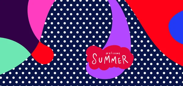 Yaz pankartları için renkli soyut eğri ve akışkan arkaplan