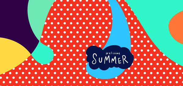 Yaz pankartları için renkli soyut eğri ve akışkan arkaplan