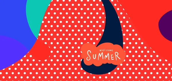 Colorful Abstract Curve Fluid Background Summer Banners — ストックベクタ