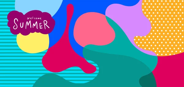 Courbe Abstraite Colorée Fond Fluide Pour Bannières Été — Image vectorielle