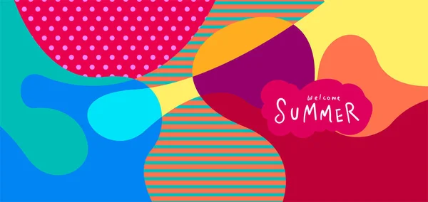 Colorful Abstract Curve Fluid Background Summer Banners — стоковый вектор