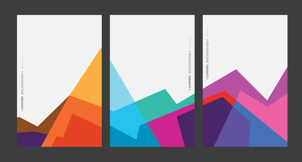 Couverture Colorée Lignes Géométriques Abstraites Triptyque Fond Espace Copie — Image vectorielle