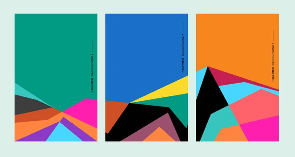 明るい抽象的な幾何学的形状 三つ編み コピースペースバナー — ストックベクタ