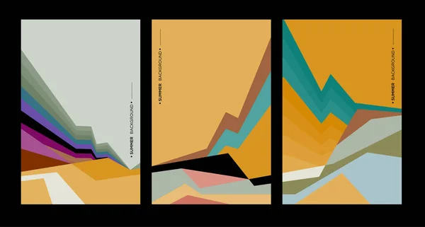 Illustration Abstraite Fond Géométrique Brochure Triptyque — Image vectorielle