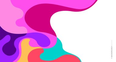 Pankart tasarımı için renkli soyut sıvı ve akışkan arkaplan