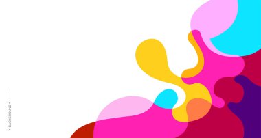 Pankart tasarımı için renkli soyut sıvı ve akışkan arkaplan